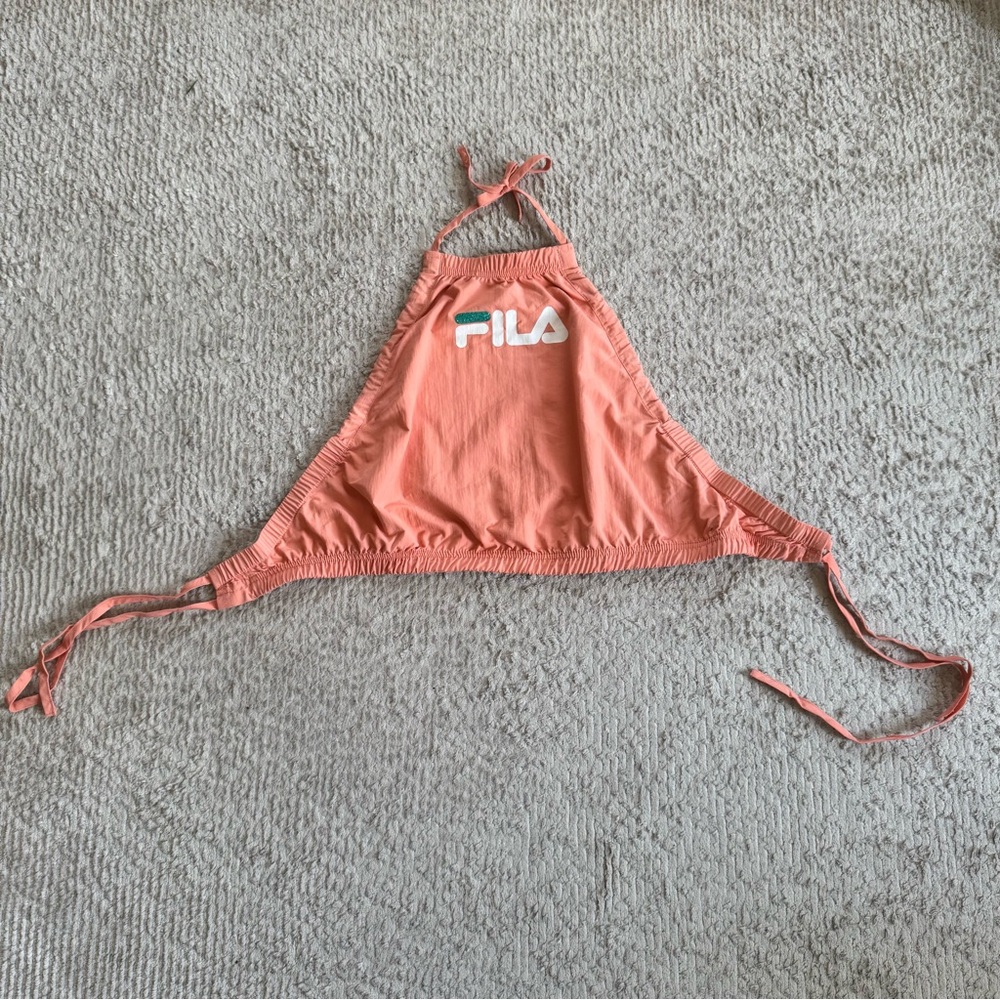 Fila Cropped Coral Halter Top